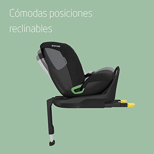 Maxi-Cosi Emerald Silla coche i-Size Grupo 0+/1/2 isofix, i-size R129, silla contramarcha y reclinable, crece con el niño desde nacimiento hasta 7 años (0-25 kg), color Authentic Black, negro