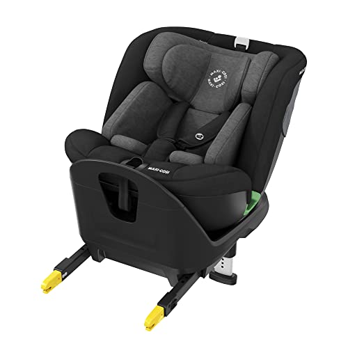 Maxi-Cosi Emerald Silla coche i-Size Grupo 0+/1/2 isofix, i-size R129, silla contramarcha y reclinable, crece con el niño desde nacimiento hasta 7 años (0-25 kg), color Authentic Black, negro