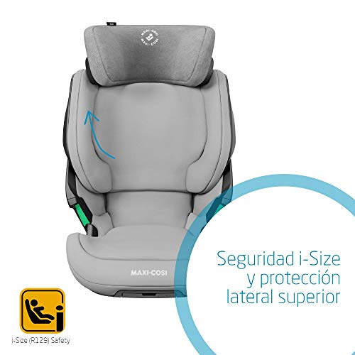 Maxi-Cosi Kore Silla de Coche Grupo 2/3 ISOFIX i-Size, 15 - 36 kg, Protección Lateral Superior, Crece con el Niño desde 4 hasta 12 años, Color Authentic Grey (gris)