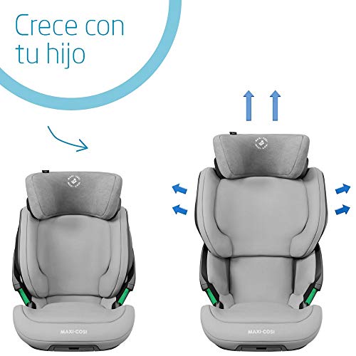 Maxi-Cosi Kore Silla de Coche Grupo 2/3 ISOFIX i-Size, 15 - 36 kg, Protección Lateral Superior, Crece con el Niño desde 4 hasta 12 años, Color Authentic Grey (gris)