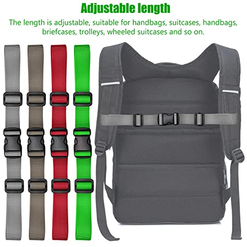 MEIYAXINWIN Paquete de 4 correas para el pecho para mochila, correas para el pecho ajustables en 4 colores con hebilla de liberación rápida, para actividades de jogging al aire libre