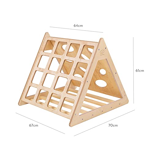 MEOWBABY Triángulo de escalada de madera para niños Montessori