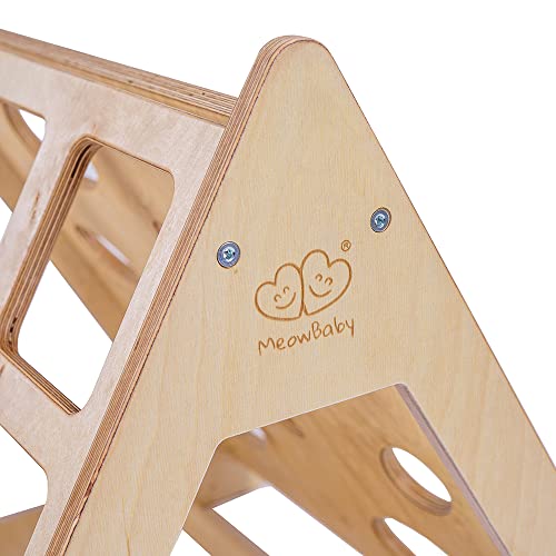 MEOWBABY Triángulo de escalada de madera para niños Montessori