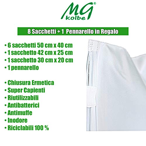 MGKolbe Set 8 Bolsas Recién nacido Layman Hospital Ideal para la preparación de la ropa Primer canastilla Nacimiento 6 Bolsas XXL Más 2 Bolsas para accesorios (azul)