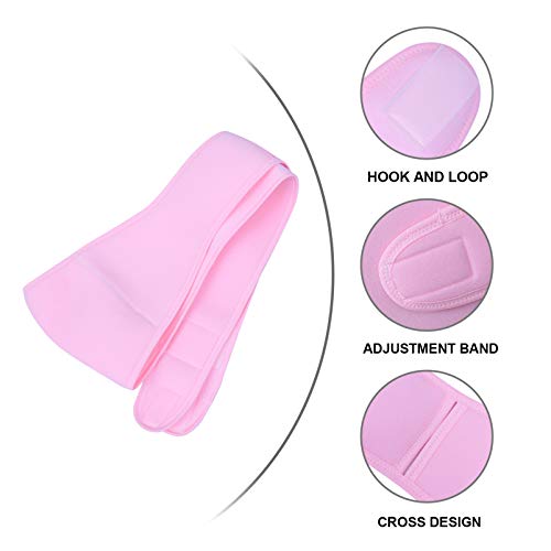 MILISTEN Embarazo Vientre Banda Elástica Cinturón de Maternidad Soporte Lumbar Soporte Prenatal Cuna para Mujeres Embarazadas Pelvic Hip Back Pink 160X20cm