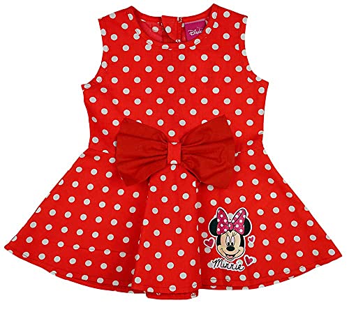 Minnie Mouse - Vestido de manga corta para bebé, diseño de Minnie Mouse, de algodón, talla 68, 74, 80, 86, 92, 98, 104, 110, 116, 122, informal, de verano, para 1, 2, 3 años Modelo 7. 110 cm