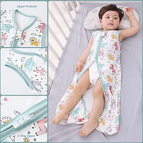 Mosebears Saco de dormir de verano para bebé, 0,5 tog, 100% algodón, transpirable, saco de dormir para bebé