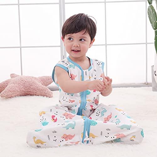 Mosebears Saco de dormir de verano para bebé, 0,5 tog, 100% algodón, transpirable, saco de dormir para bebé