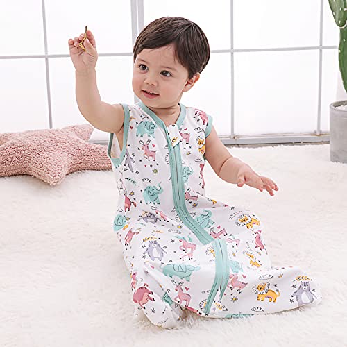 Mosebears Saco de dormir de verano para bebé, 0,5 tog, 100% algodón, transpirable, saco de dormir para bebé