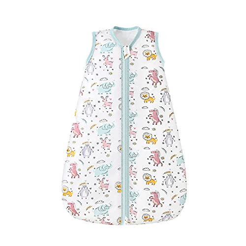 Mosebears Saco de dormir de verano para bebé, 0,5 tog, 100% algodón, transpirable, saco de dormir para bebé