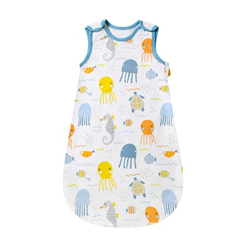 Mosebears Saco de dormir de verano para bebé, diseño de dibujos animados, lavable, 0,5 tog, para niñas y niños, manta portátil sin mangas