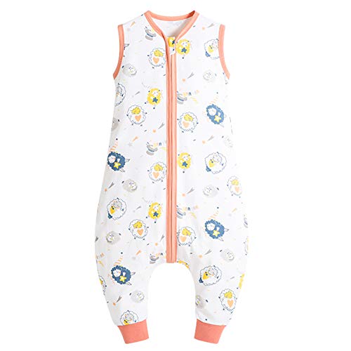 Mosebears Saco de dormir de verano para bebé, diseño de dibujos animados, lavable, 0,5 tog, para niñas y niños, sin mangas, saco de dormir