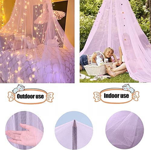 Mosquitera, Cama Princesa, Mosquiteras para Cama Niña,Mosquitero de Dosel, Universal Mosquitera para Cama con Diseño de Cúpula, Utilizar para Decorar la habitación y prevenir Insectos,Rosa