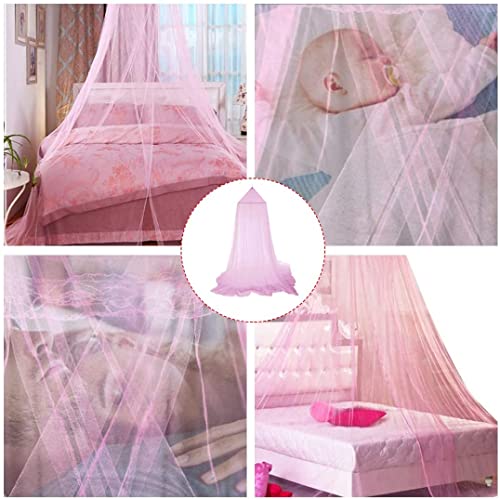 Mosquitera, Cama Princesa, Mosquiteras para Cama Niña,Mosquitero de Dosel, Universal Mosquitera para Cama con Diseño de Cúpula, Utilizar para Decorar la habitación y prevenir Insectos,Rosa