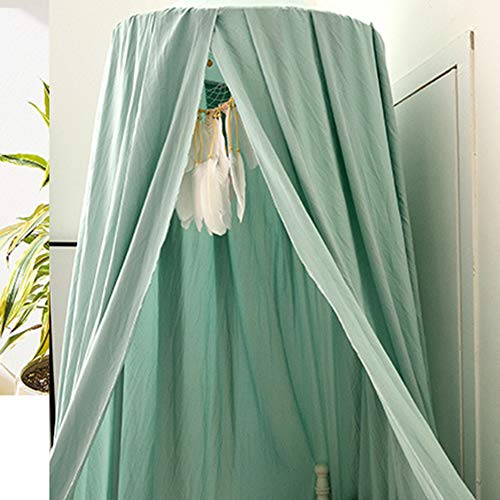 Mosquitera Infantil Niña Mosquiteras para Camas Techo Cúpula Cortinas Del Dosel Habitación de Juego con Cúpula Redonda Lago verde(Altura:2.5M)