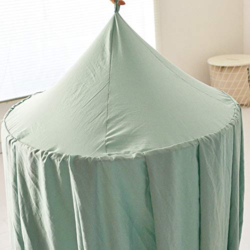 Mosquitera Infantil Niña Mosquiteras para Camas Techo Cúpula Cortinas Del Dosel Habitación de Juego con Cúpula Redonda Lago verde(Altura:2.5M)