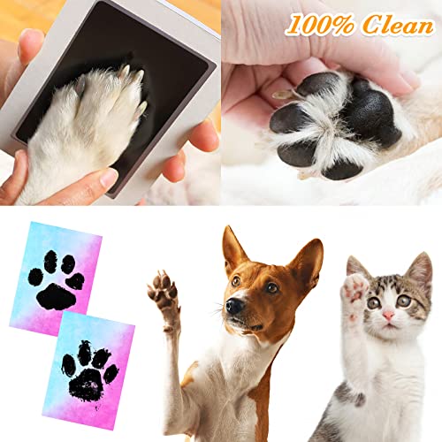 Nabance Kit Huella del Pie, 6 Tarjetas Colorida de Impresión y 3 Plantillas, Huellas Bebé Pie y Manos Almohadillas de Tinta No Tóxicas, No Mancha, Kit Huella del Mascota, Regalo de Bautizo o Recuerdo