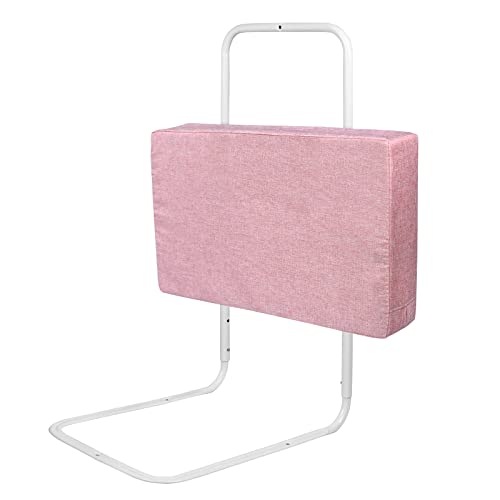 NAIZY Barrera de Seguridad Cama niño Barandilla de Cama bebés Protectores con Altura Ajustable de 5 Orificios para Camas de niños Camas y colchones para Padres Camas de Madera Maciza - 60 cm, Rosa