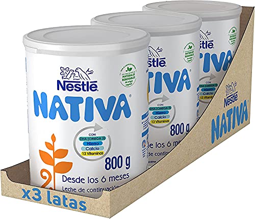 NATIVA Leche De Continuación A Partir De Los 6 Meses X800g, 3 Unidad