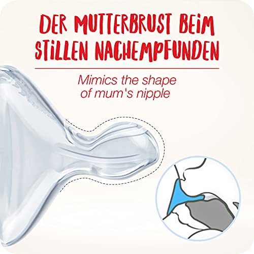 NUK First Choice+ Biberón | 6-18 meses | Control de temperatura | Control de flujo | Válvula anticólico | 300 ml | Sin BPA (bisfenol A.) | Tetina de silicona | Jirafa rosa