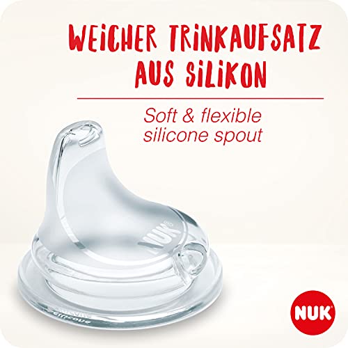 NUK First Choice+ - Biberón para aprender a beber de 6 a 18 meses, 150 ml, indicador de control de temperatura, boquilla antigoteo, asas ergonómicas, sin BPA, unicornio