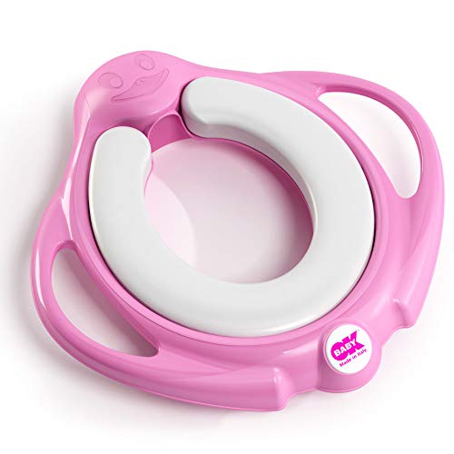 OKBABY Pinguo Soft - Orinal De Aprendizaje Con Asiento Cómodo Y Ergonómico - Para Niños Pequeños, color Fucsia