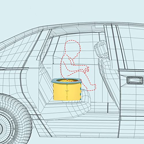 Orinal plegable para niños, portátil, para viajes, portátil, para niños al aire libre, asiento plegable con bolsa de almacenamiento