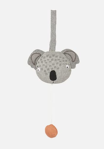 OYOY Mini Koala Music Mobile – Koala – Caja de música para bebés y niños pequeños – Cambiador decorativo en gris (gris) de algodón – 10,5 x 14,5 x 8 cm – M107027