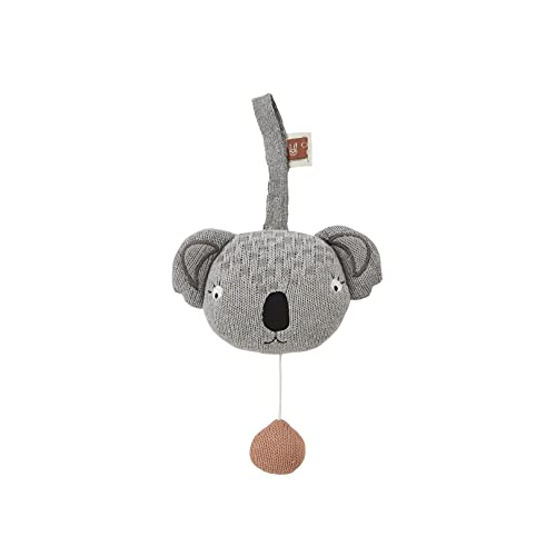 OYOY Mini Koala Music Mobile – Koala – Caja de música para bebés y niños pequeños – Cambiador decorativo en gris (gris) de algodón – 10,5 x 14,5 x 8 cm – M107027