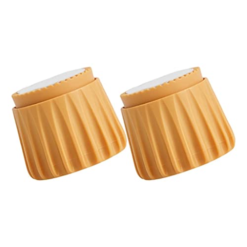 P Prettyia 2 elevadores de muebles multifuncionales, fijador antivibración, antideslizantes, absorbentes de golpes, fuertes soportes de carga, elevadores de cama - Pequeño Amarillo