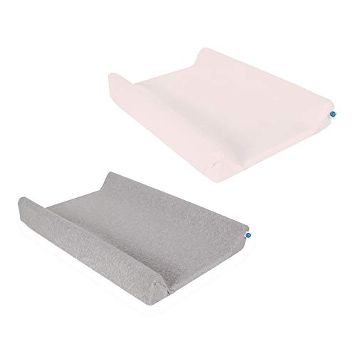 Pack 2 fundas para cambiador 50x70/80cm - Gris claro/Rosa