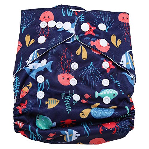 Pañal de Natación para bebes Bañador Calico Swim Diaper Baby Infant Snap Absorbente Lavable Swimsuit Pañal Reutilizable Swim Pañal Para Niñas, Niños Clases De Natación, Talla Única Todos(#5)