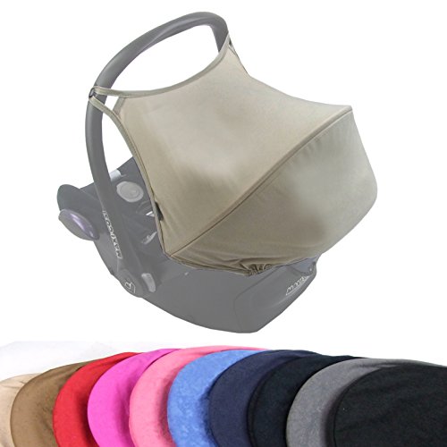 Parasol Bambiniwelt UV50+ para Maxi-Cosi Cabriofix, capota de bebé, asiento de coche Velour (beige claro) XX