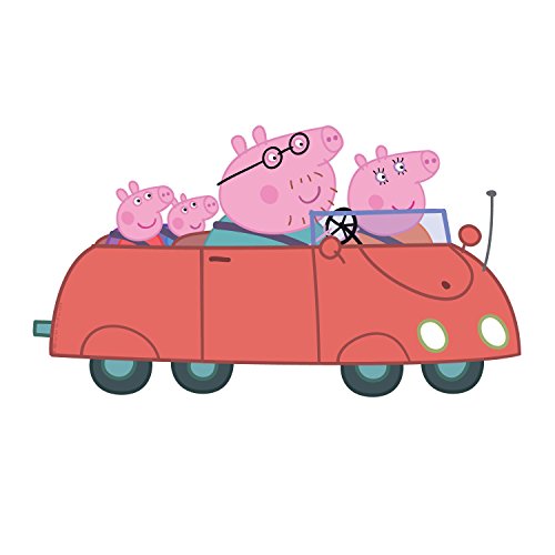 Pegatinas de pared para coche Peppa Pig and Friends (tamaño grande), diseño de Peppa Pig