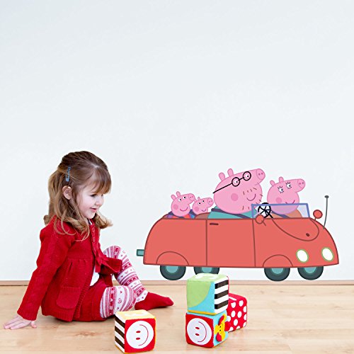 Pegatinas de pared para coche Peppa Pig and Friends (tamaño grande), diseño de Peppa Pig