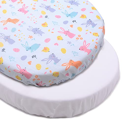 PEKITAS Sábanas 75x33cm / 72X33cm Ajustable para Colchón Capazo/Carro/Cochecito de Bebé Niños Niñas con Elástico Se Adapta a Julius Zöllner, Träumeland, Alvi Pack 2 uds