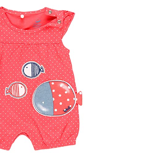 Pelele Bebe Niña - 100% algodón- Organico - Manga Corta - Pelele Verano – Pijama para Dormir- Topitos- Ropa de Regalo - para Bebe de 0 Mes a 18 Meses