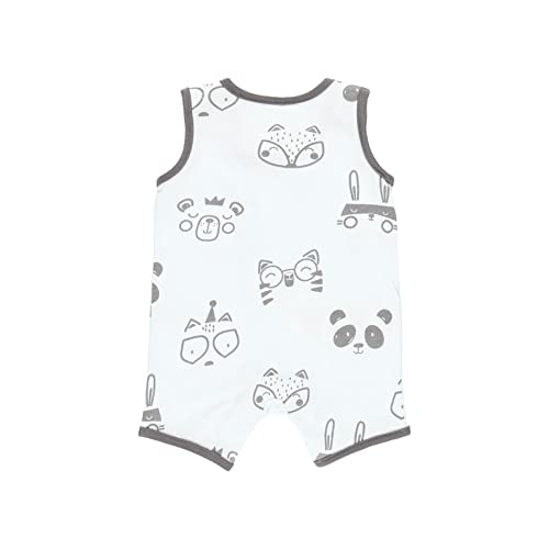 Pelele Bebe Niño - 100% algodón- Sin Manga - Pelele Verano – Pijama para Dormir- Ropa de Regalo - para Bebe de 0 Mes a 18 Meses