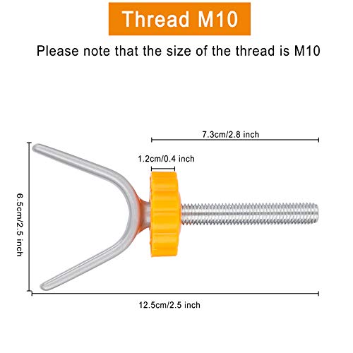 Perno para Puerta Presión de Bebé Tornillo Presión Varillas Rosca M10 Varilla de Husillo Presión Puerta de Perro 2 Piezas Naranja