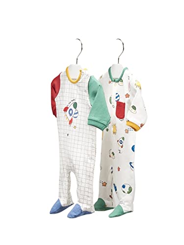 Pijama Bebe - Pelele Bebe niño – Pijama Bebe Recien Nacido- para Dormir - Pijamas con pies- Pack de Dos - para Bebe niño de 3meses a 18 Meses – algodón-Caja de Regalo (9 Meses, Trebol)