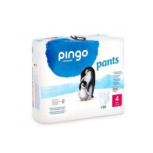 Pingo Pañales, Braguitas Ecológicos Talla 4 30 unidades, Blanco