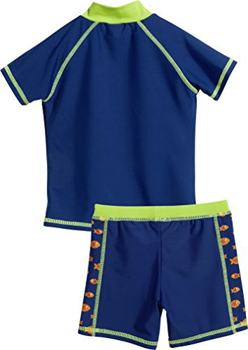 Playshoes UV-Schutz Bade-Set Krokodil Bañador, Azul (Marine 11), 86 (Talla del Fabricante: 86/92) para Niños