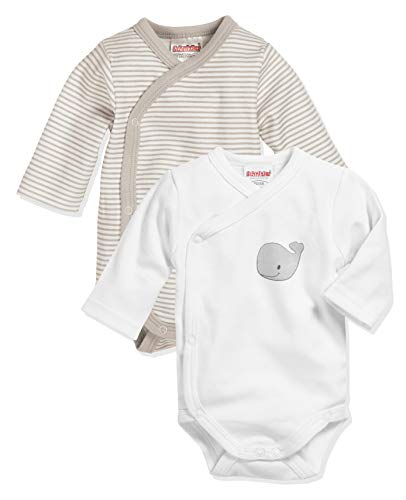 Playshoes Wrap Body 1-1-arm 2-pack Whale Body Bebe Unisex bebé (Pack de 2), Natural (Natural/White), 56