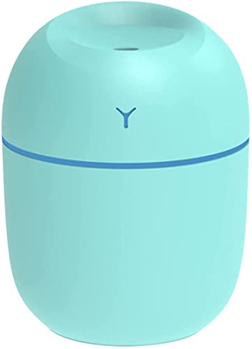 Portátil Mini Humidificador 250ml Pequeño humidificador de Niebla Fresco Purificador USB Whisper-Quiet Operation Night Light Función Dormitorio Bebés Habitación Oficina Homicidificador de Coche,Azul