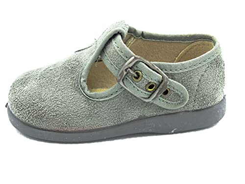 PULIDINES - Pepito de serratex con Suela de Goma Bebé niño Talla: 18 Color: Gris