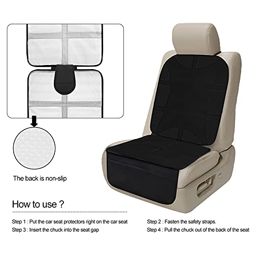 Punvot Protector Asiento Coche, Protector Coche Silla Bebe, Protector Asiento Coche Niños Funda Coche Silla Delantero Universal Coche Protector Asiento Trasero Coche para Asientos de Coche de Bebé