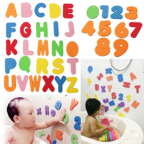 RIsxffp 36Pcs/Set Juguetes de Baño, Alfabeto Letra Archie Nimals Baño Espuma Puzele Educativo Niños Juguete 36pcs