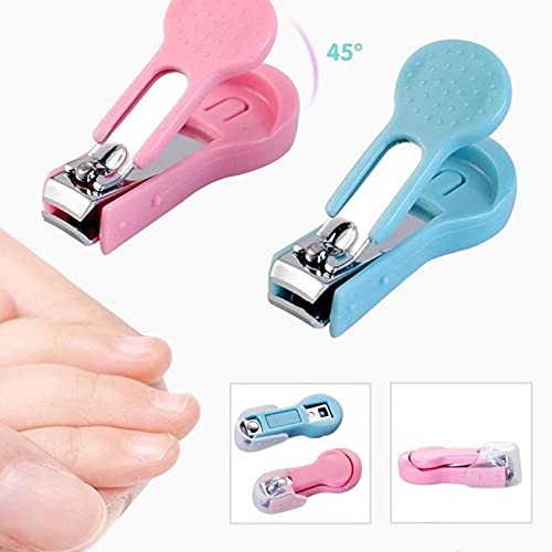 RoseFlower Set para Cuidado del Bebé, Kit de Aseo para Bebés 8 en 1 con Cortaúñas, Limpiador de Nariz, Cepillo de Dientes, Cepillo para El cabello, Regalo para Bebé Recién Nacido #1 (Azul)