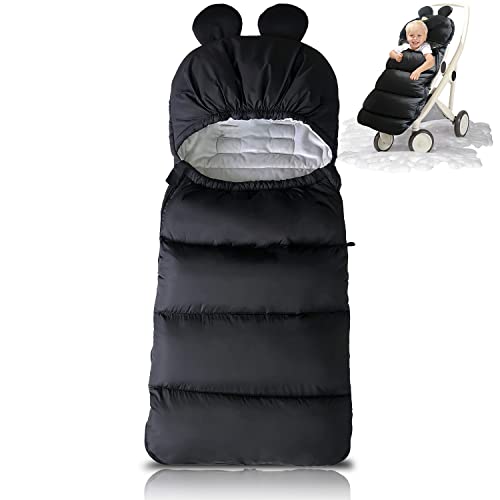 Saco para Silla de Paseo Universal, Saco para Cochecito Bebe, Aire Libre Saco de Silla de Paseo Impermeable Fría Saco de Dormir con Cremallera, para Bebés de 0 a 6 Años