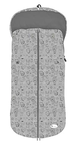 Saco POLAR de Invierno de Silla de Paseo - (Universal) - Animales Gris - OFERTA